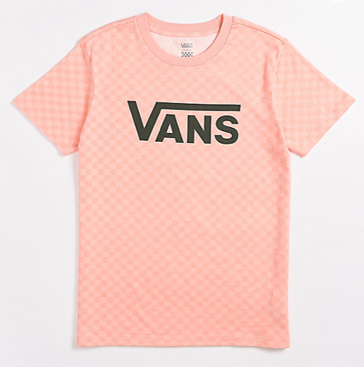 Womens Core Skate Check Peachy Keen S/S Tee Shirt (size options listed)