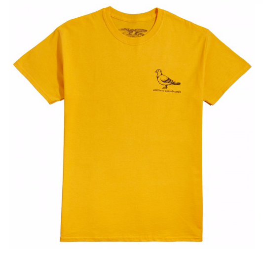 Basic Pigeon S/S Tee Shirt Gld/Blk (size options listed)
