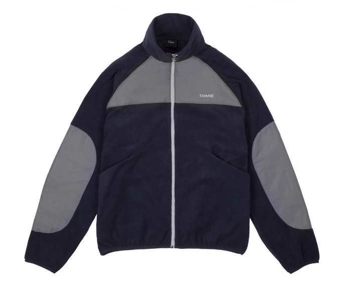 Polar Fleece Track Jacket Nvy/Charcoal (size options listed)