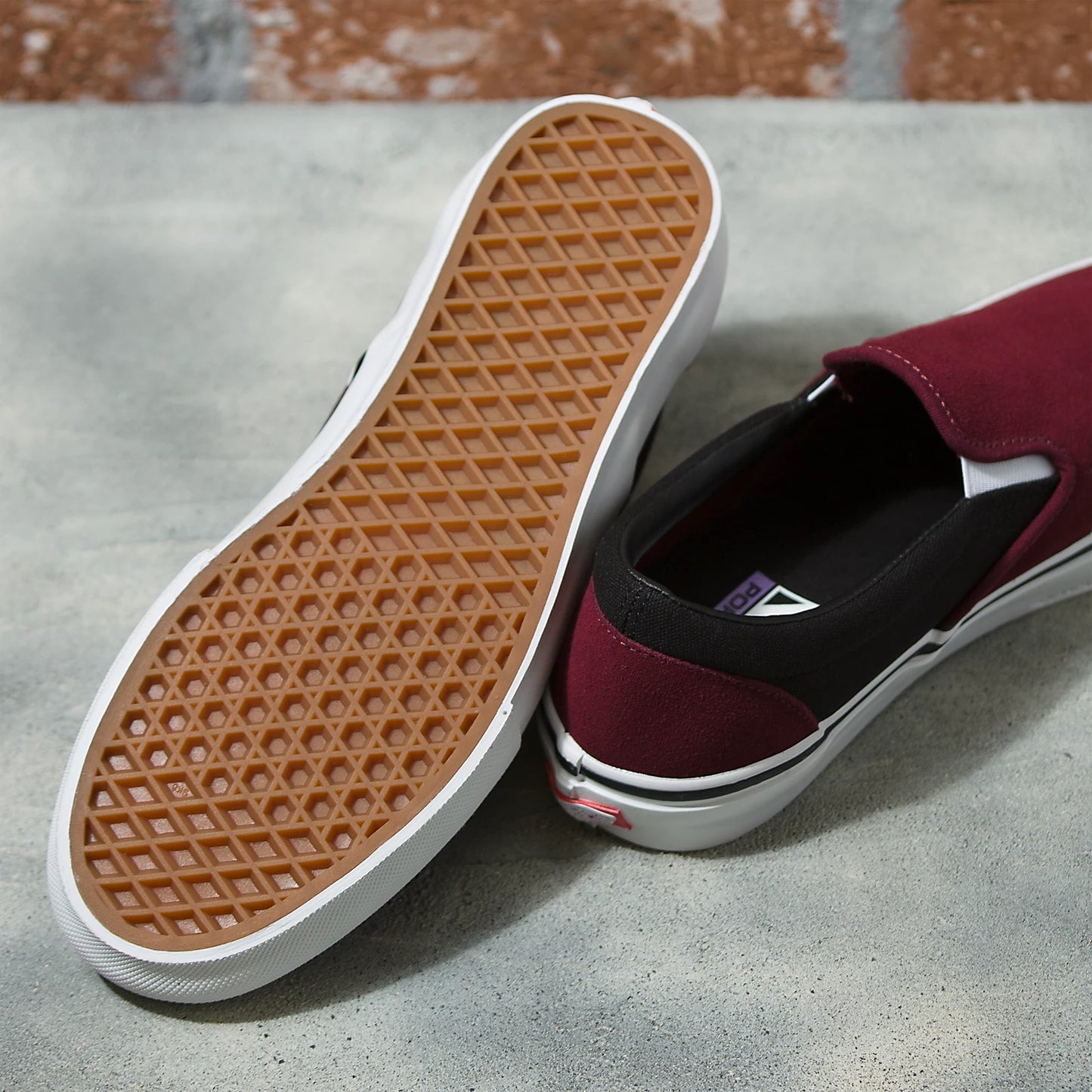Skate Slip On Shoe Port/Blk(size options listed)