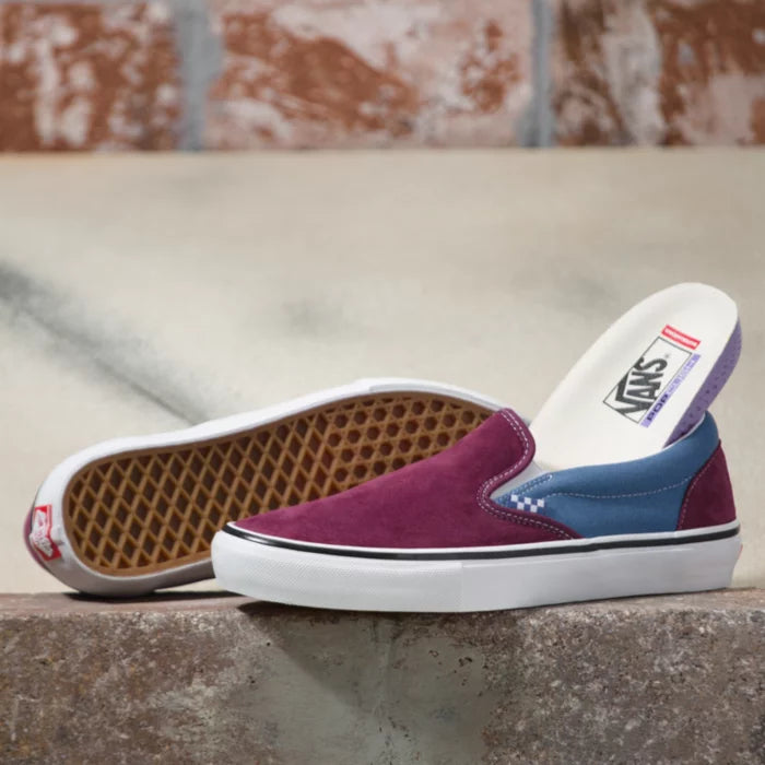 Skate Slip On Shoemoonlight/Blue/wauve wine(size options listed)