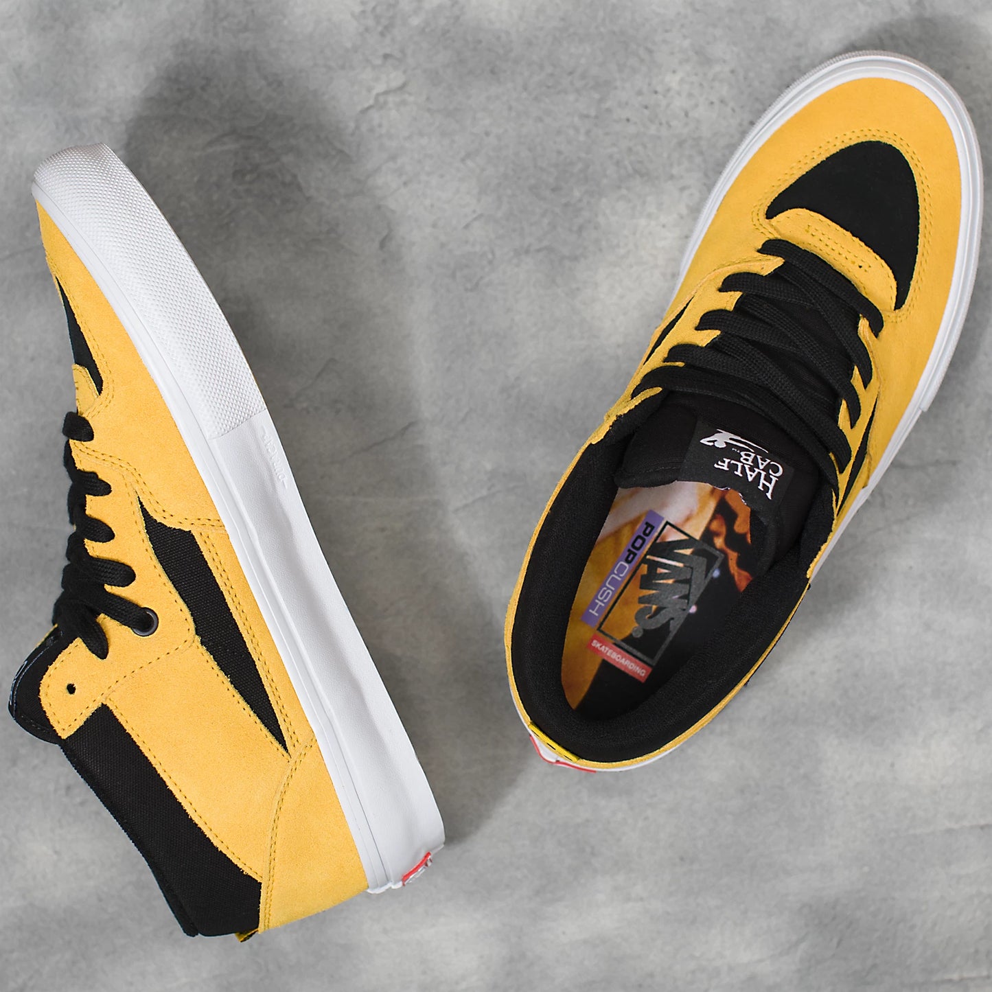 Vans X Bruce Lee Skate Half Cab Pro Shoe Blk/Ylw/Wht (size options listed)