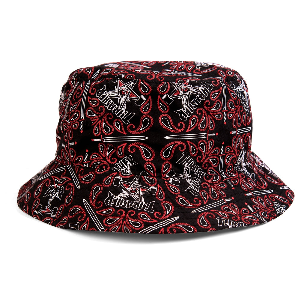 Bandana Bucket Hat Sm Blk/Red