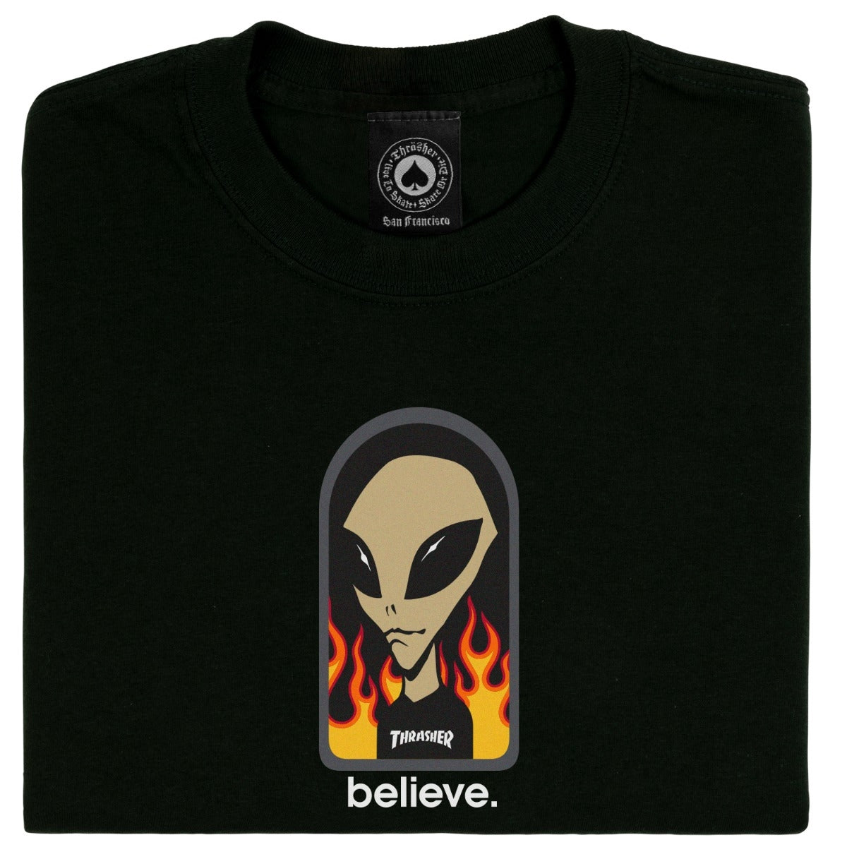 Thrasher X AWS Believe S/S tee Shirt Blk(size options listed)