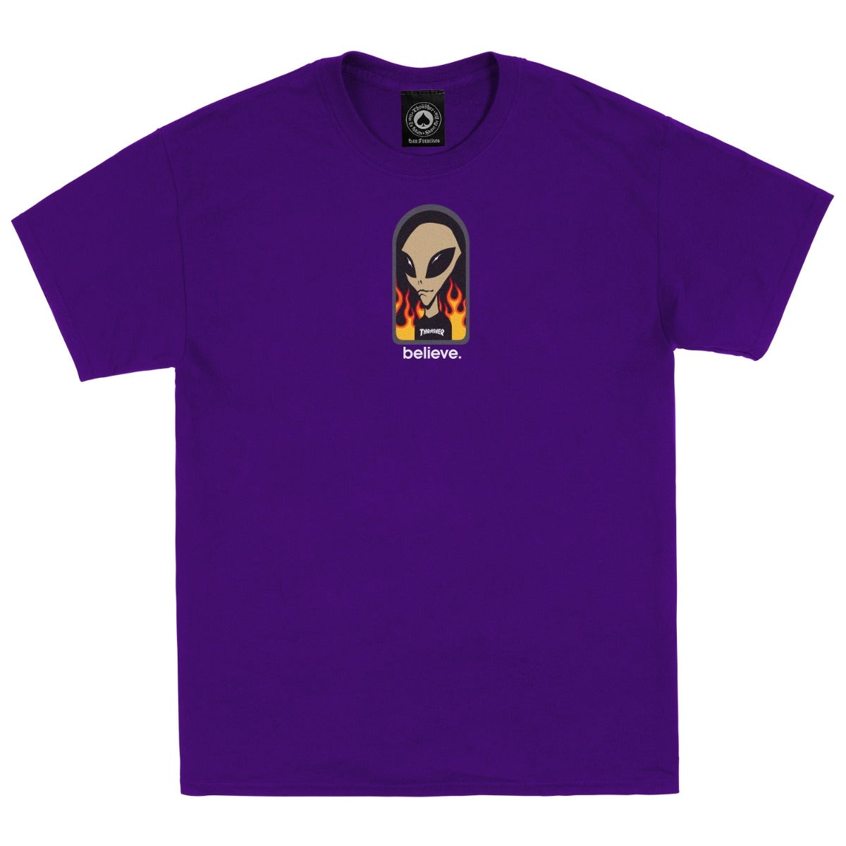 Thrasher X AWS Believe S/S tee Shirt Purp(size options listed)