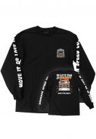Haulin L/S Tee Shirt Blk (size options listed)