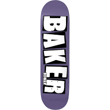 Rowan Zorilla Brand Name Purple Pro Skateboard Deck 8.0 (B2 Squared)