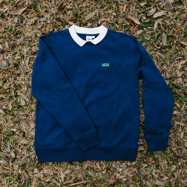 Brighton Relaxed Womens Polo Crew Sweatshirt Blu (size options listed)