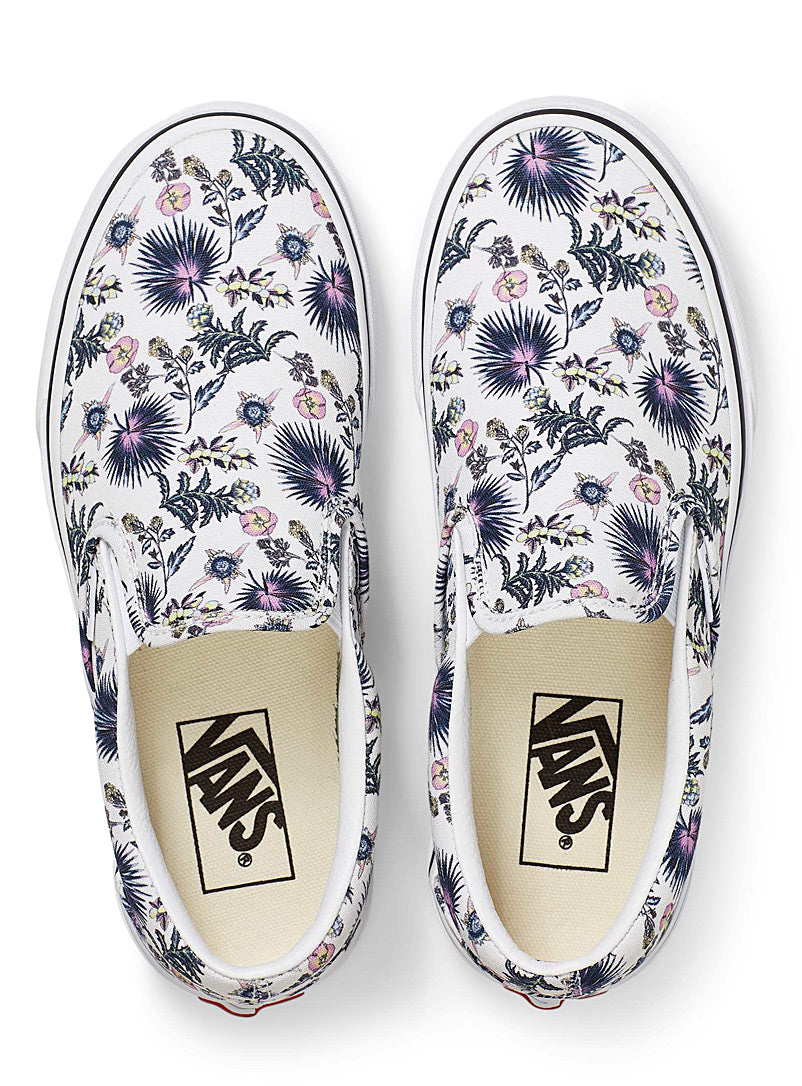 Paradise Floral Classic Slip On Shoe TruWht/TruWht (size options listed)