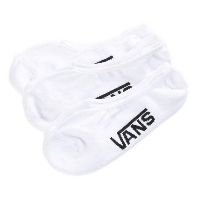 Classic Super No Show Socks Wht 3Pack (size options listed)