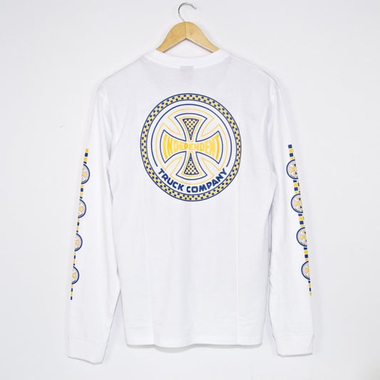 Tiled L/S Tee Shirt Wht (size options listed)