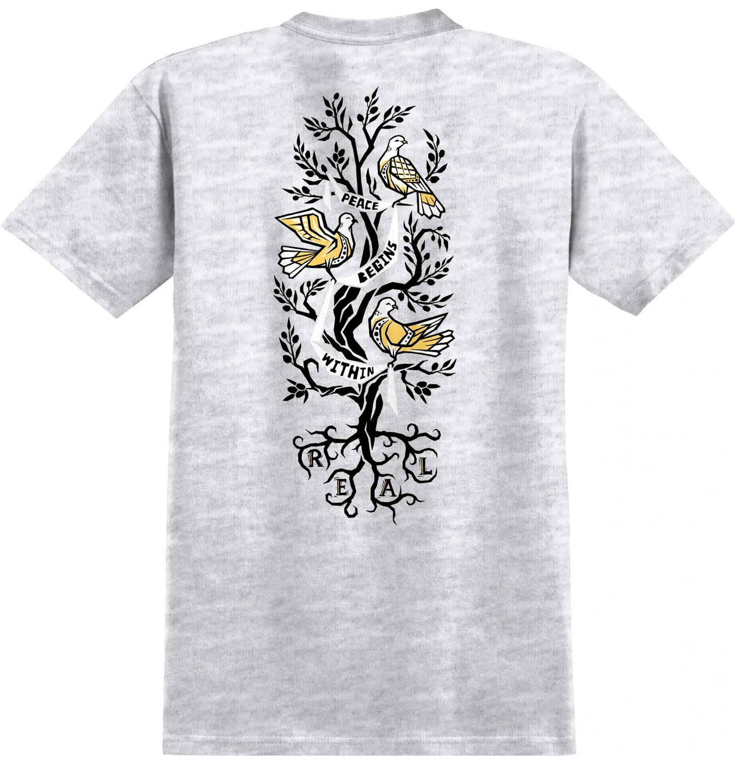 Peace Tree S/S Tee Shirt Ash Gry(size options listed)