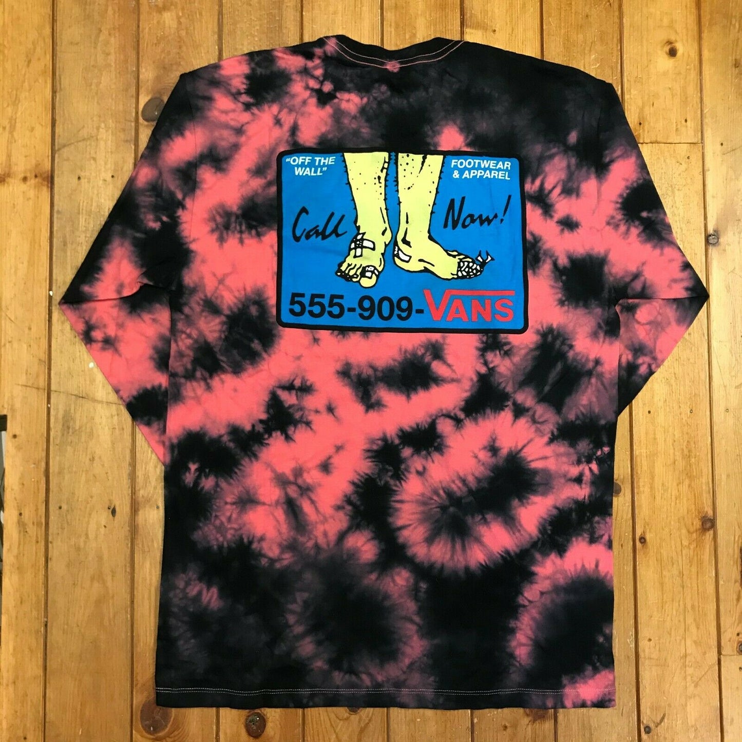 Man I Need Vans L/S Tee Shirt Coral T/Cal (size options listed)