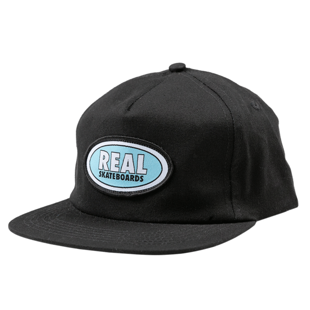 Oval Adjustable Snapback Hat Blk/Lt. Blu OS