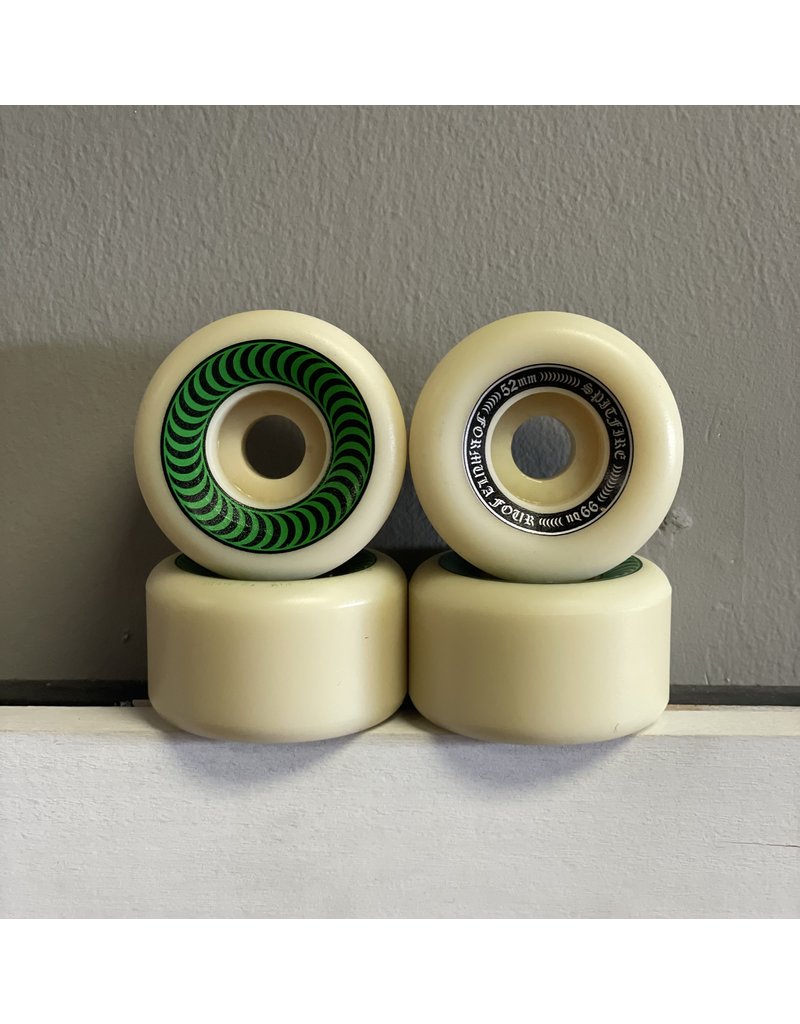 F4 99du OG Classic Swirl Wheels Wht/Grn 52mm