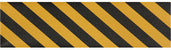 Black And Yellow Stripe Single Sheet Griptape 9 X 33