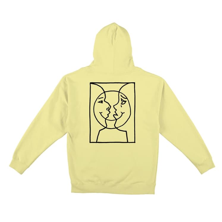 Moon Smile Raw Pullover Hoodie Lt. Ylw (size options listed)