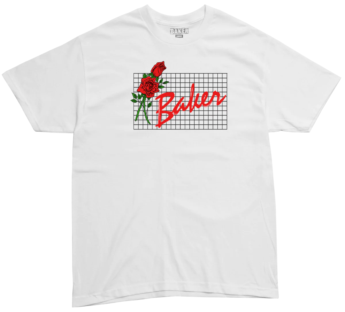 Roses S/S Tee Shirt Wht(size options listed)