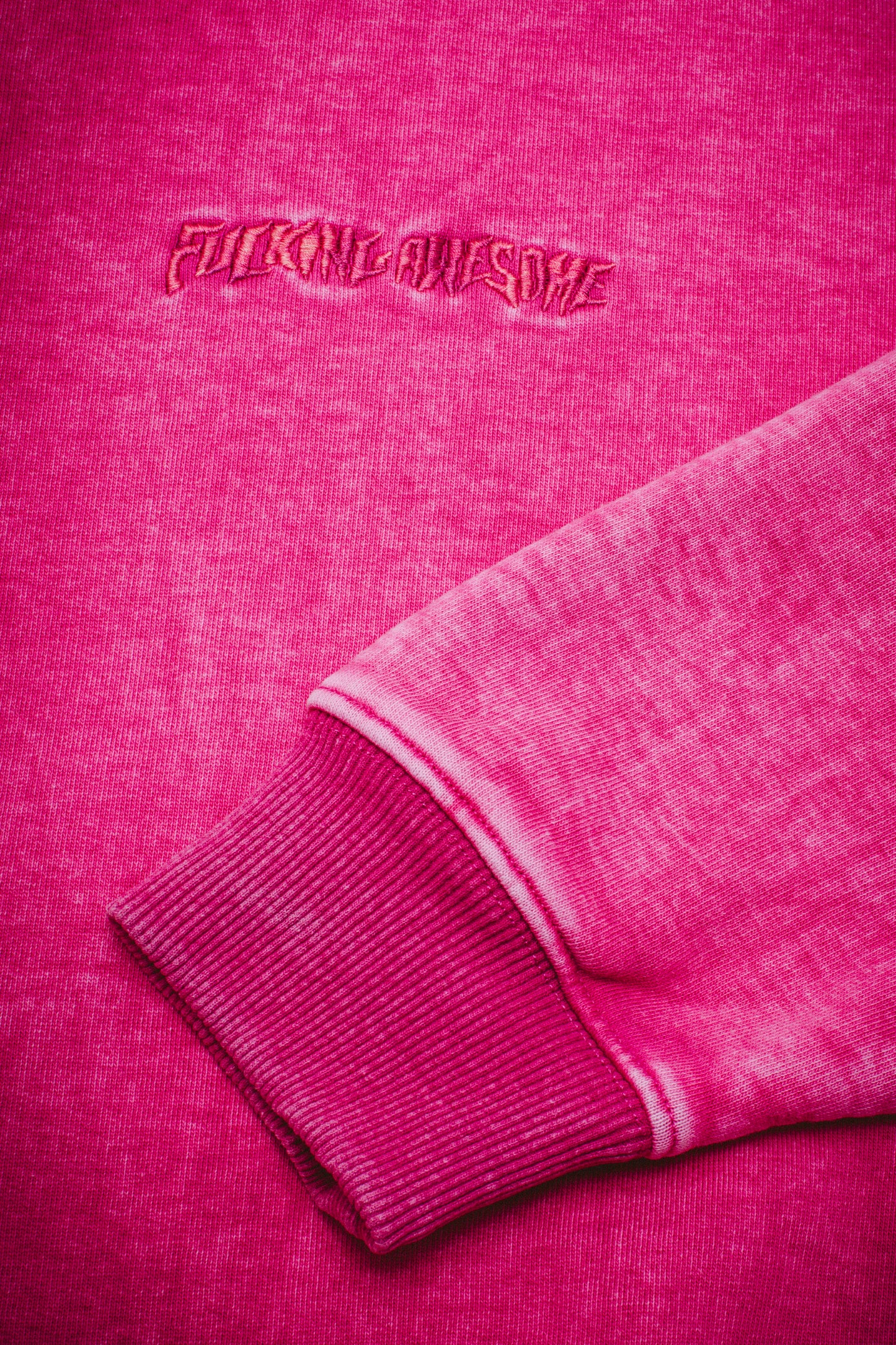 Little Stamp Snow Wash L/S Crewneck Sweatshirt Magenta