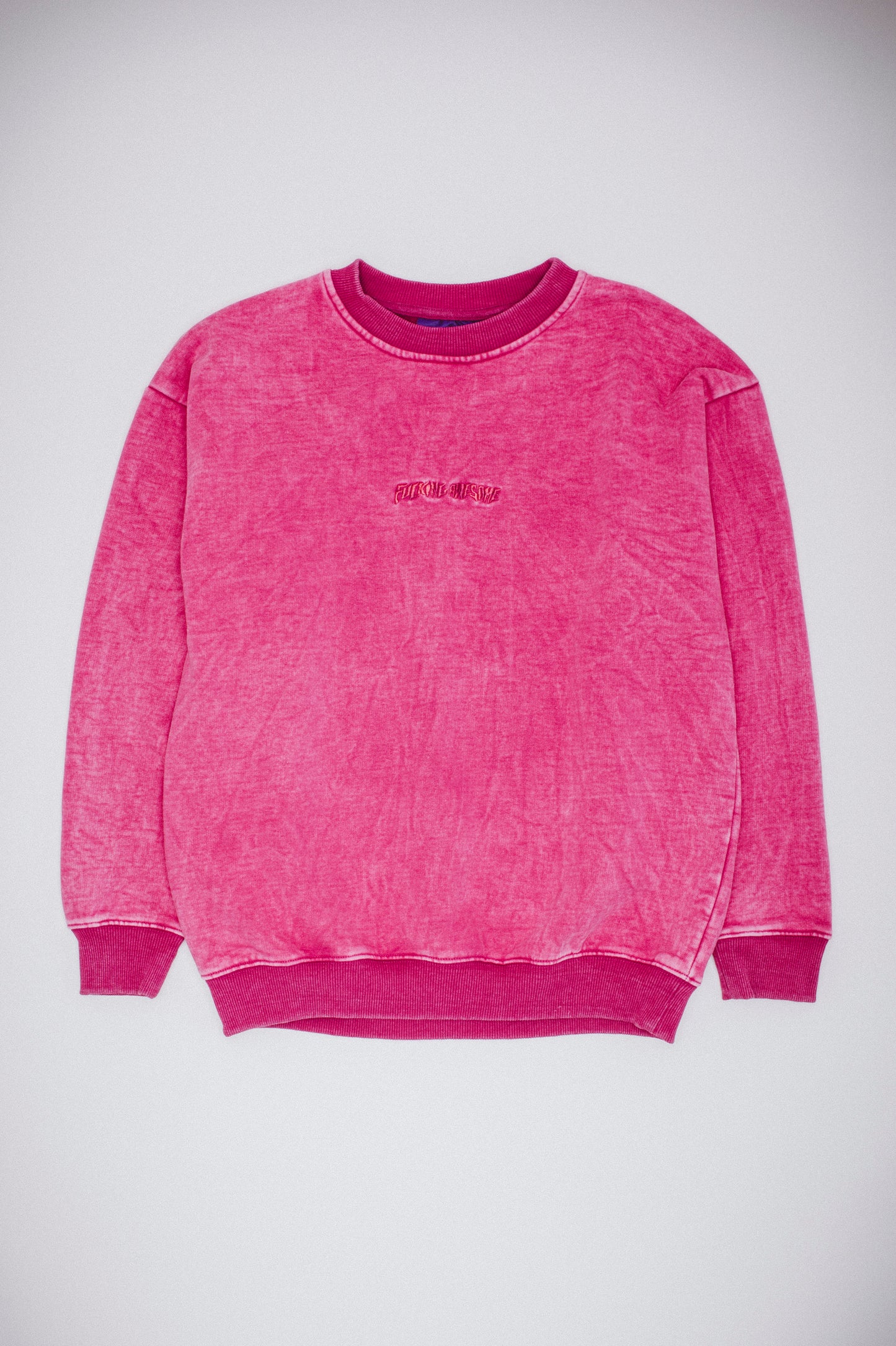Little Stamp Snow Wash L/S Crewneck Sweatshirt Magenta