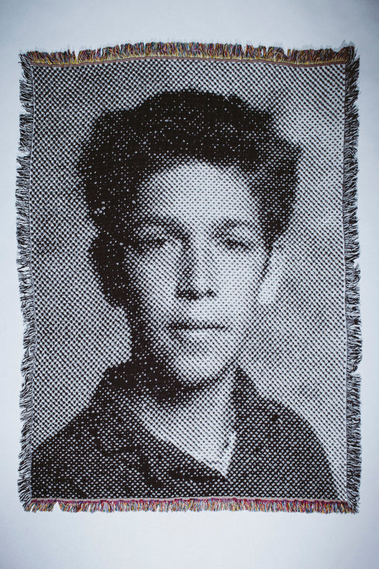 Gonz Class Photo Blanket 68" X 50" Blk/Wht