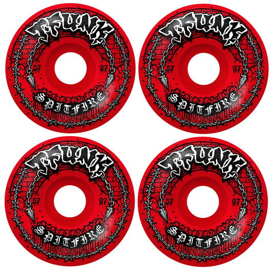 F4 97DU T- Funk Raw Radial Full Pro Wheels 57mm Red