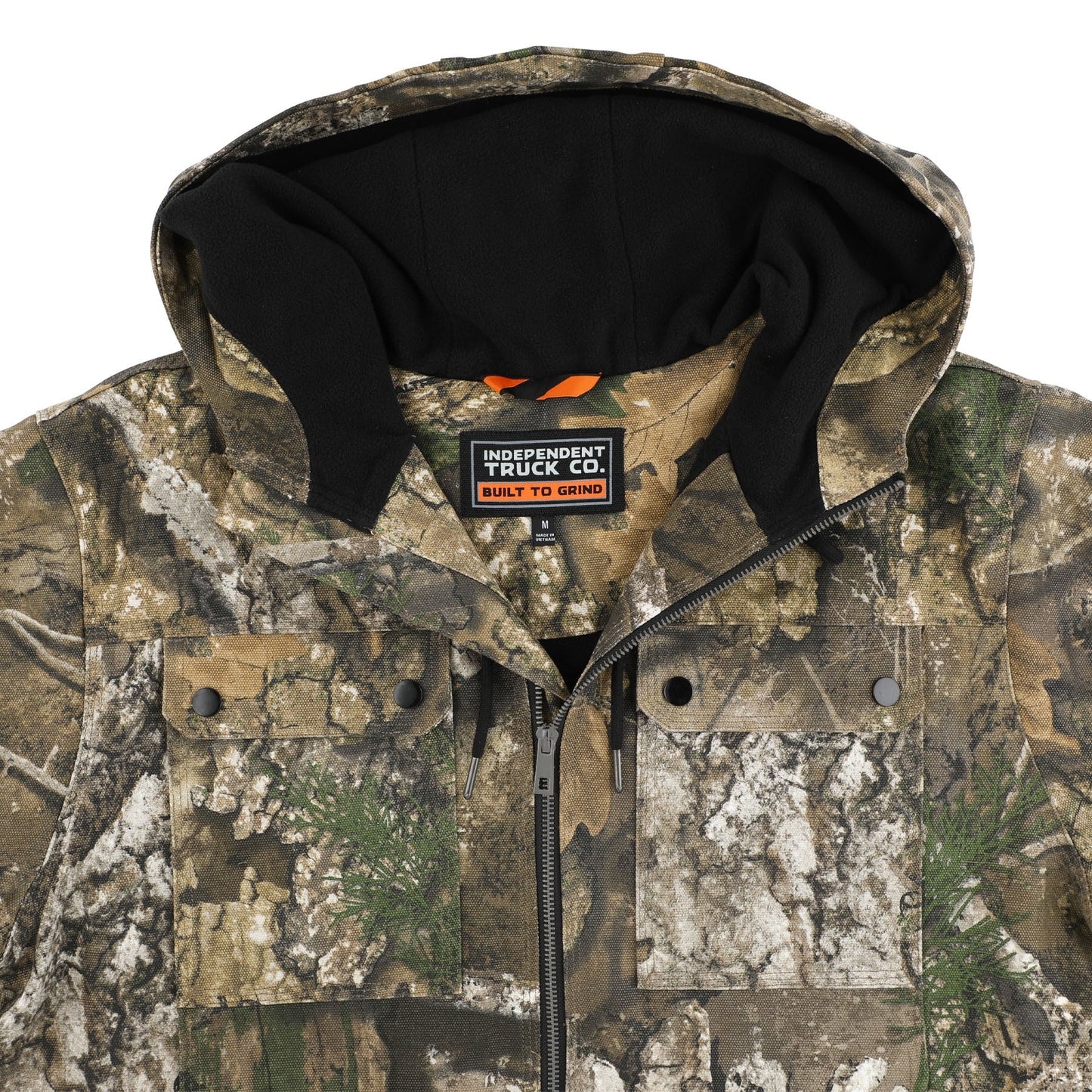 BTG Hooded Mens Canvas Work Jacket Realtree APX Camo