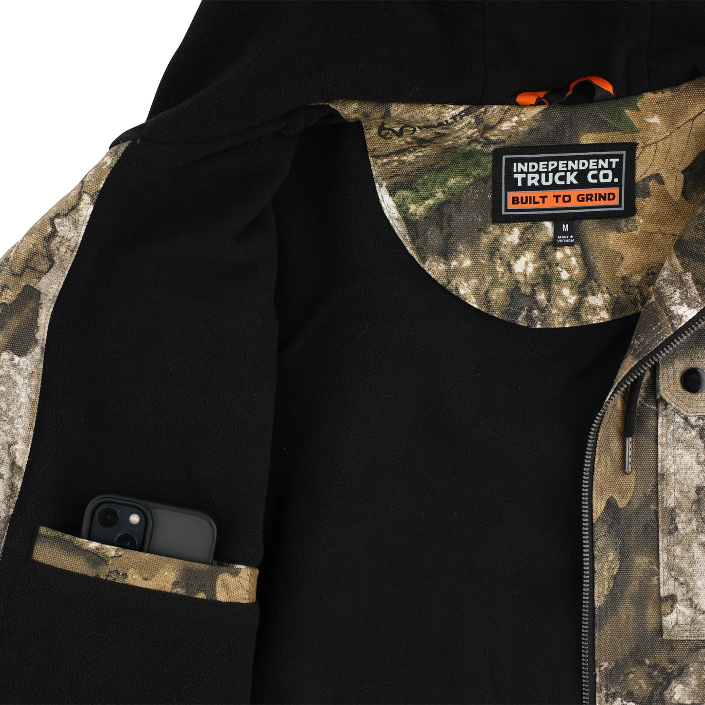BTG Hooded Mens Canvas Work Jacket Realtree APX Camo