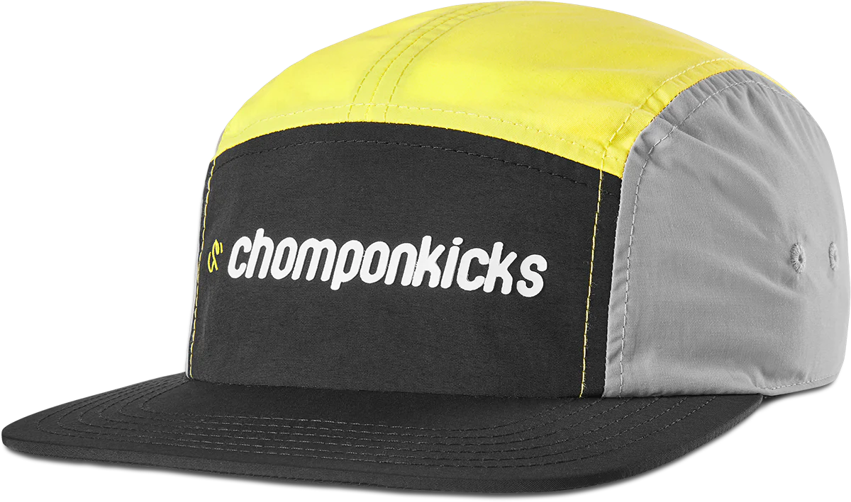 Chomp Camper Adjustable Strapback Hat Blk/Ylw OS
