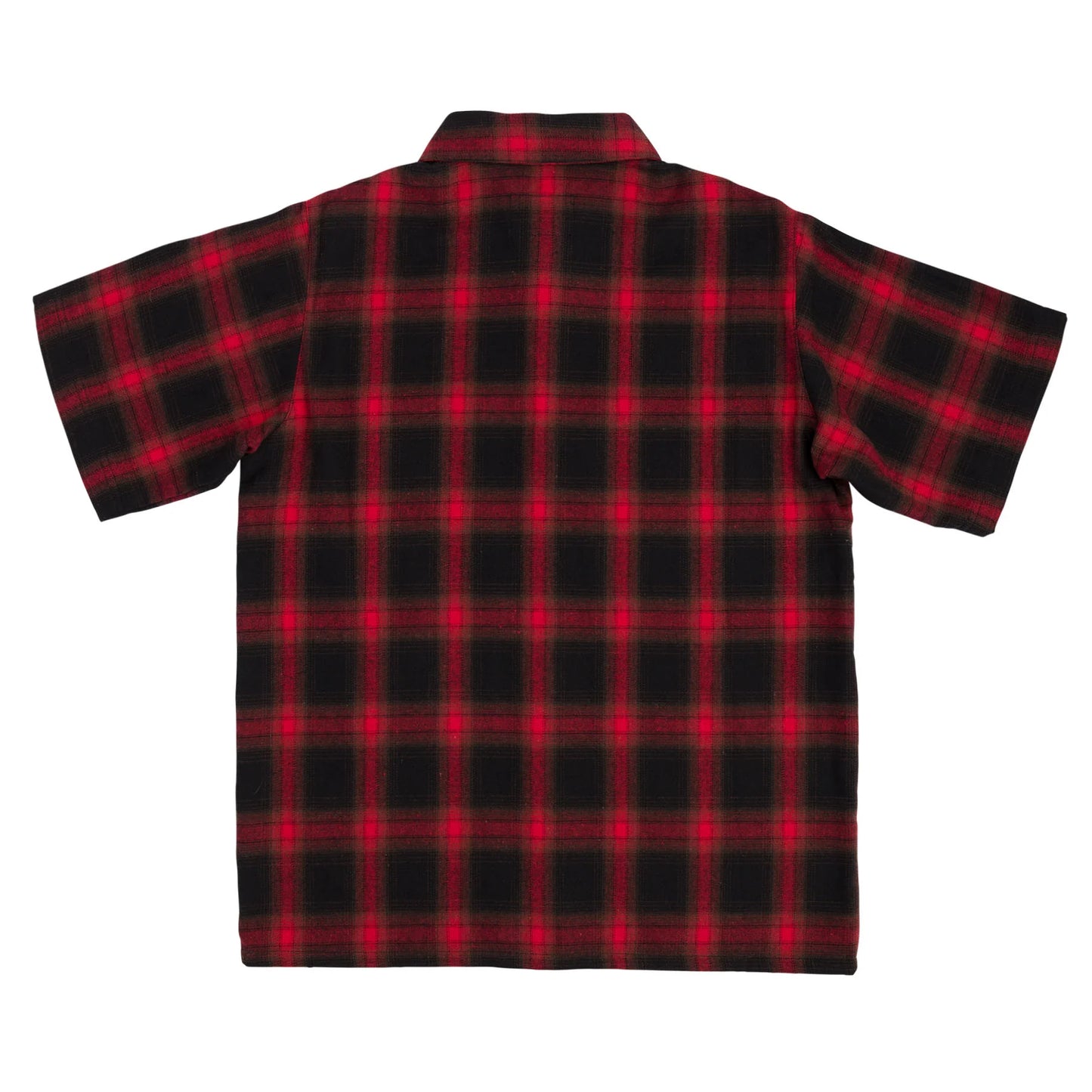 Uncle Charlie S/S Flannel Top Buttondown Shirt Blk/Red(size options listed)