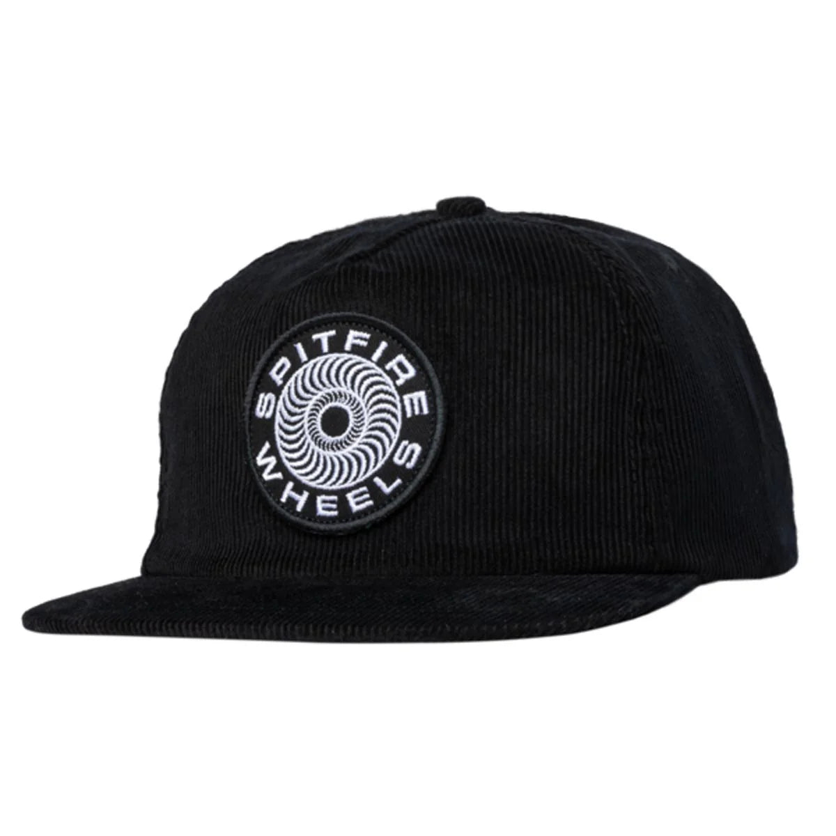 Classic 87 Swirl Patch Adjustable Corduroy Snapback Hat Blk/Wht OS