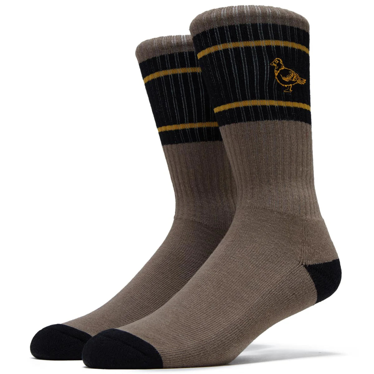 Basic Pigeon Emb Socks Brnz/Blk OS