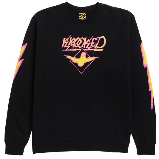 Bird Lightening Slv Crewneck Sweatshirt Blk