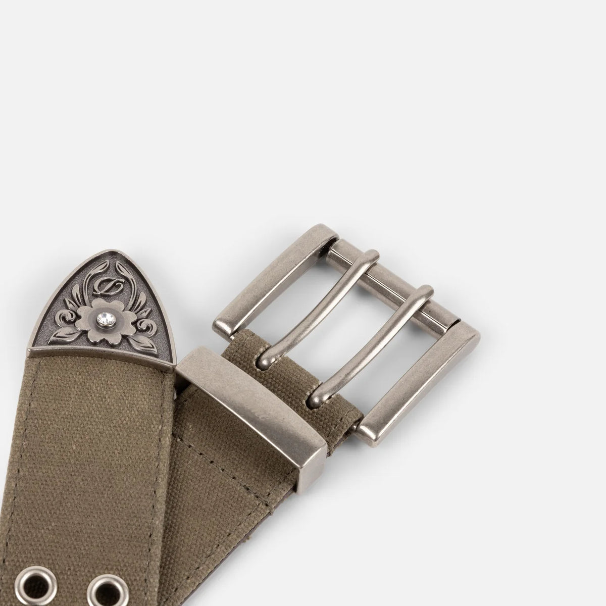 Waxed Canvas Belt brwn/Olv