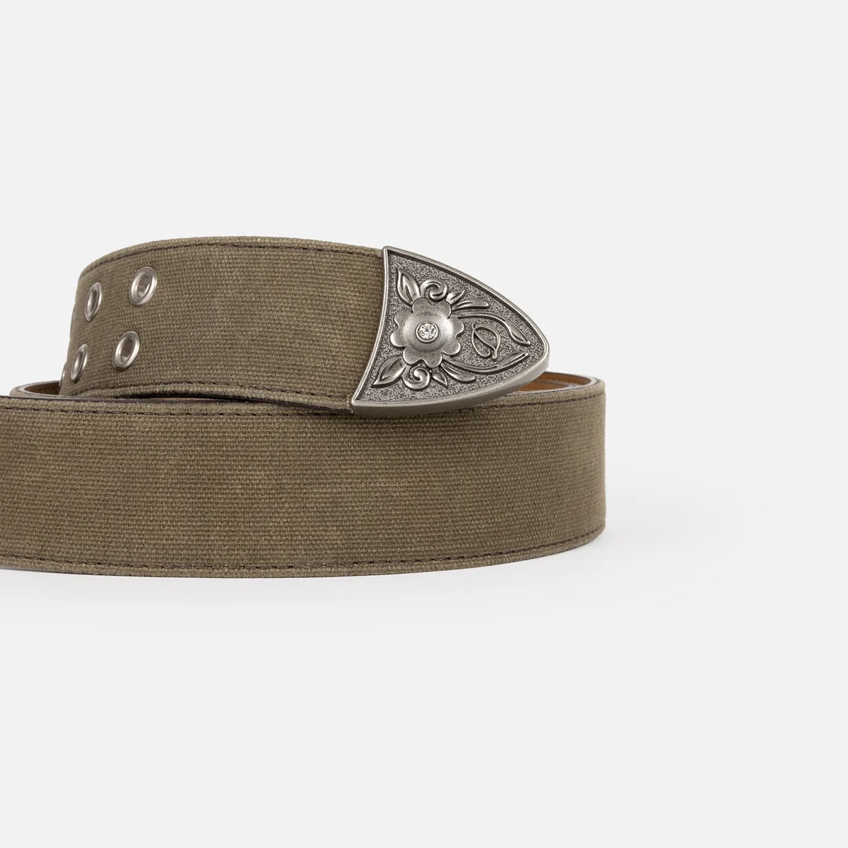 Waxed Canvas Belt brwn/Olv