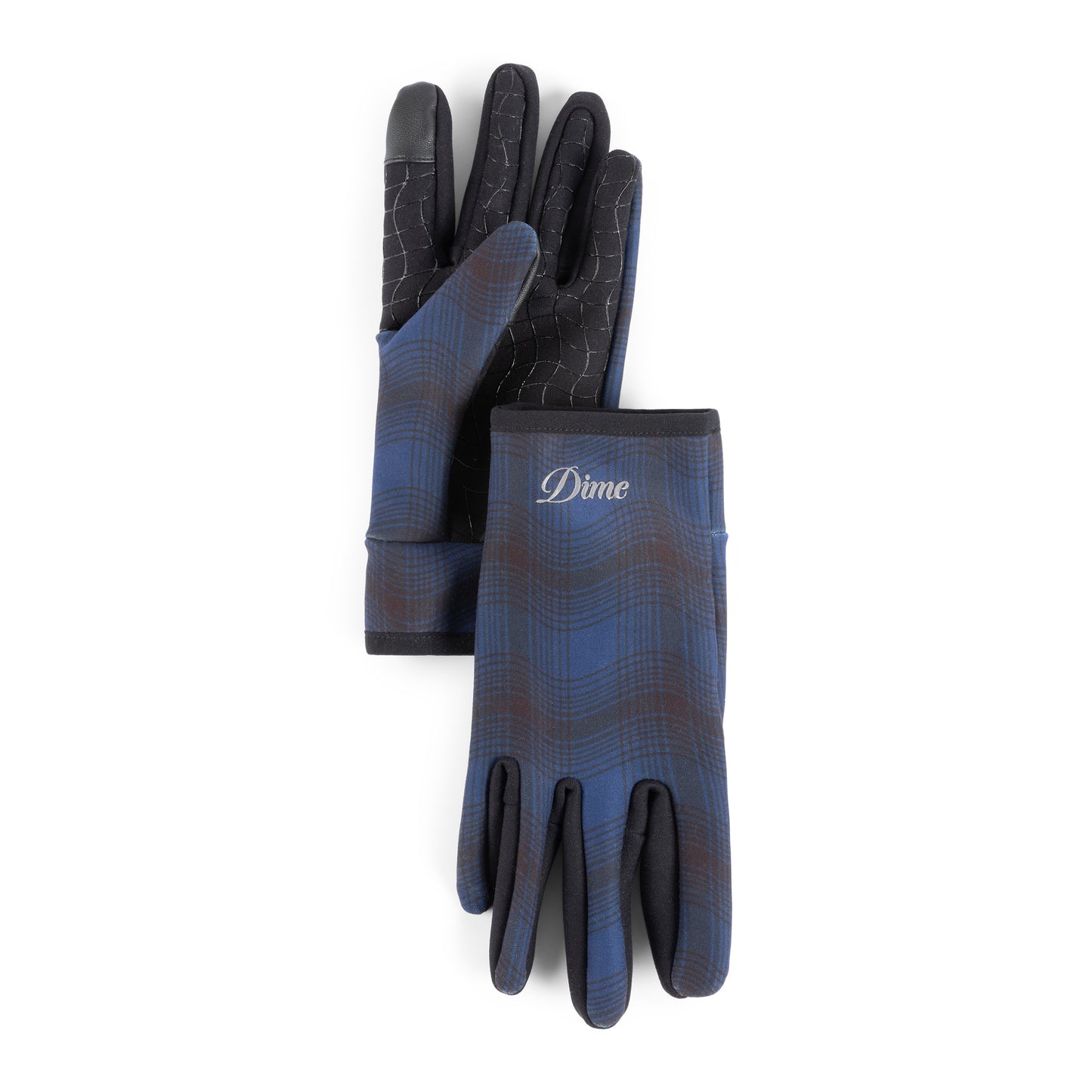 City Plaid Gloves Nvy