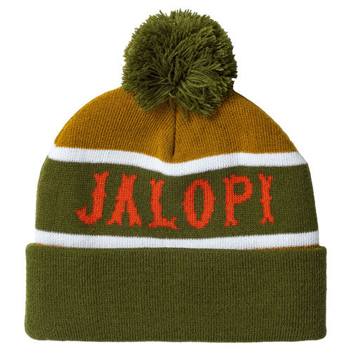 Jalopi Zambony Pom Beanie Olv/Gld/Red OS