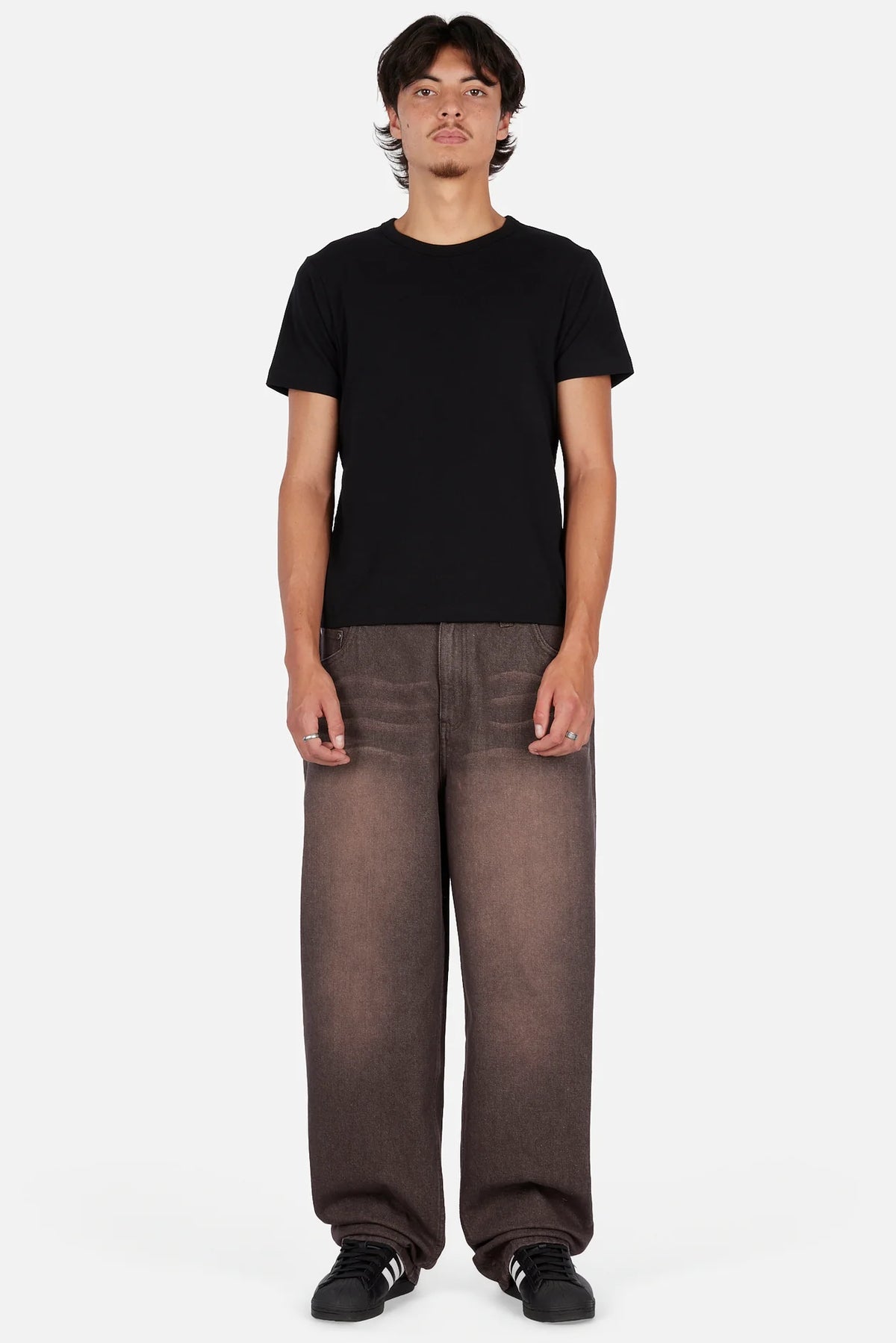 Baggy Denim Pants Dk. Brwn