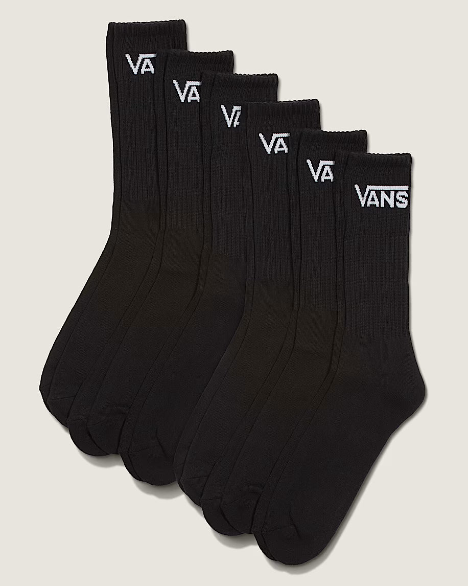 Classic Crew SOCKS Blk 6Pack