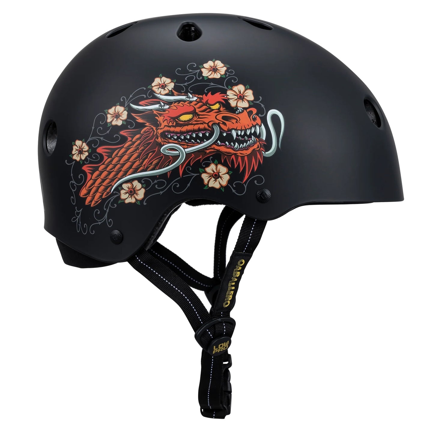 Low Pro Certified Steve Caballero Pro Helmet Blk Dragon