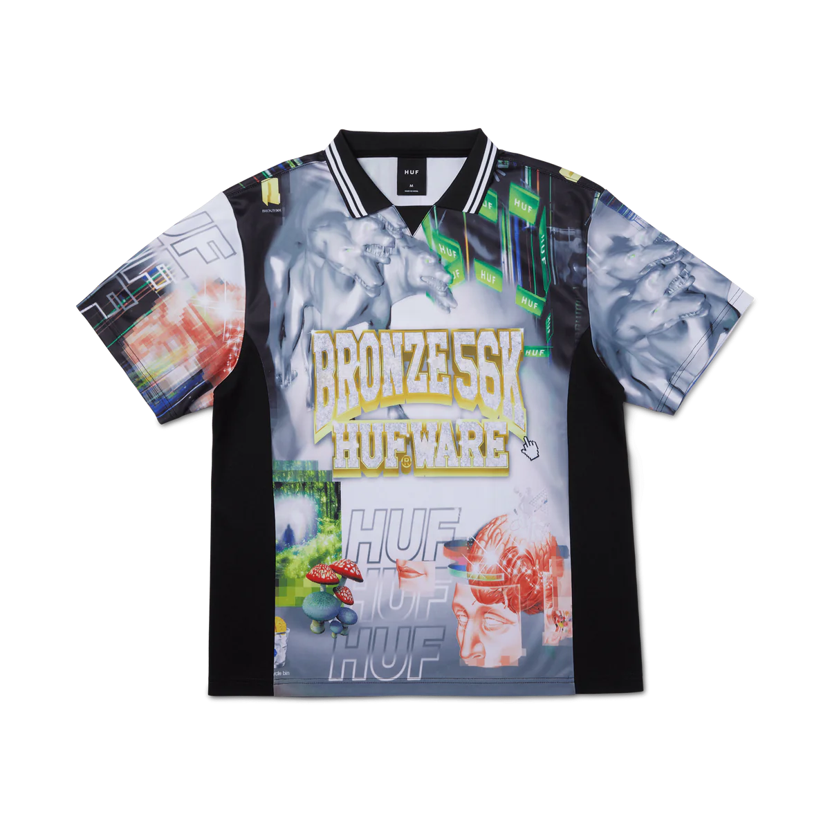 Huf X Bronze56K Glitched Soccer Jersey Multi