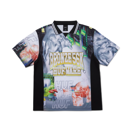 Huf X Bronze56K Glitched Soccer Jersey Multi