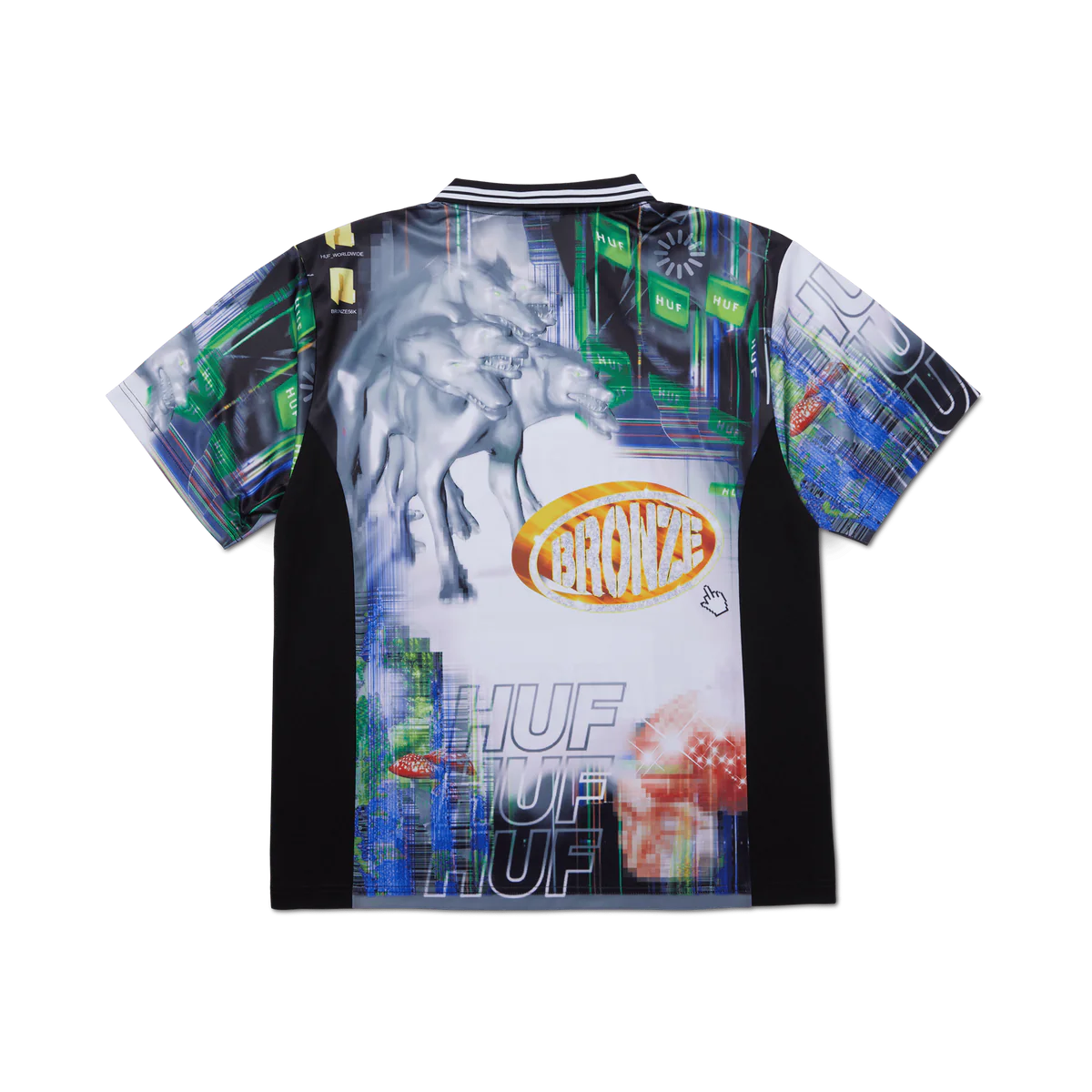 Huf X Bronze56K Glitched Soccer Jersey Multi