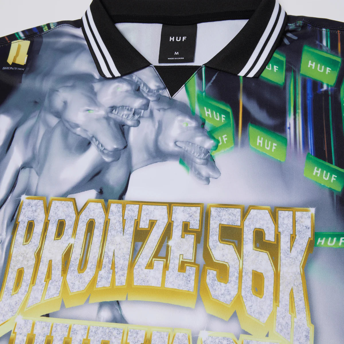 Huf X Bronze56K Glitched Soccer Jersey Multi