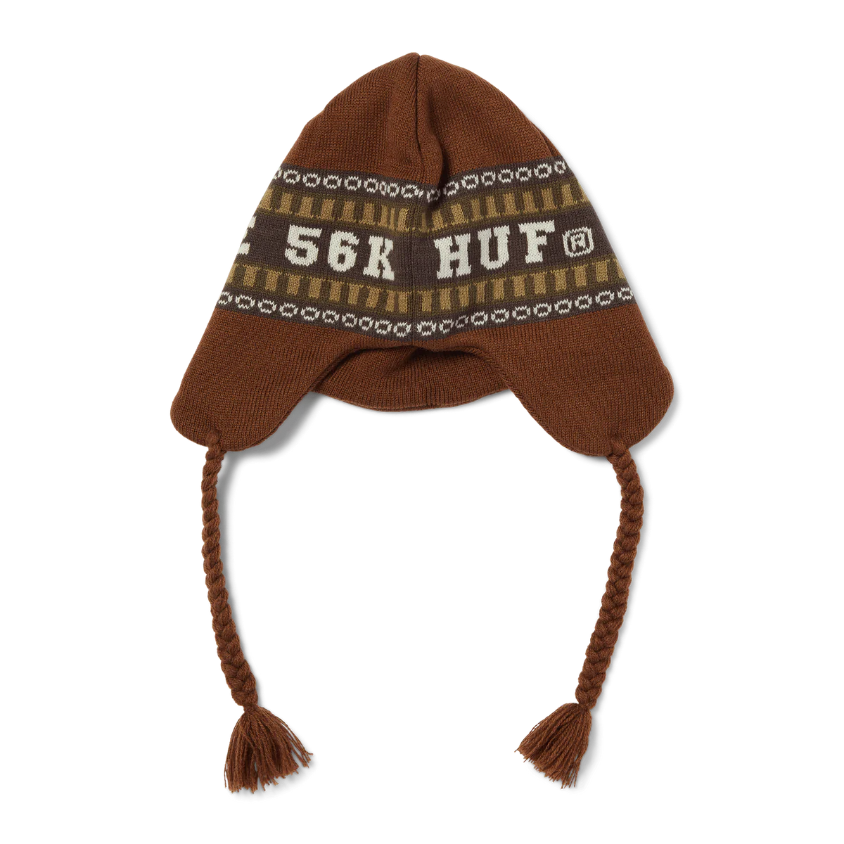 Huf X Bronze56K Flap Beanie Brwn OS