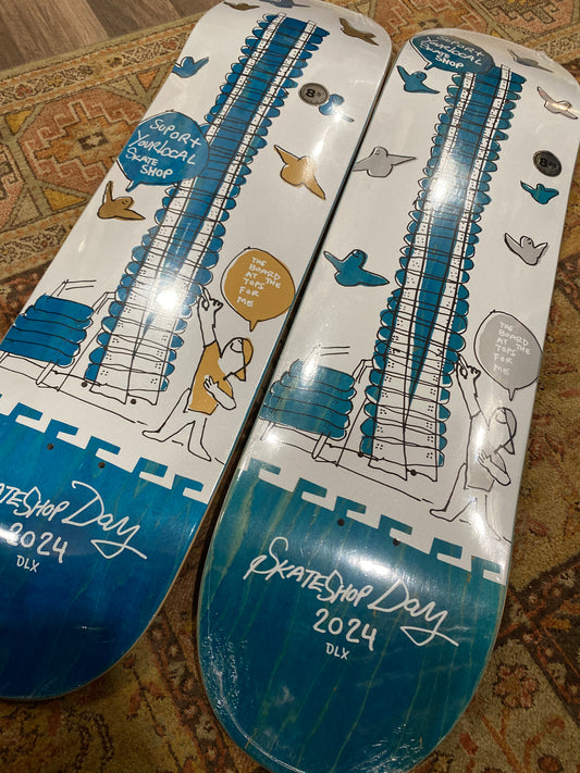 Krooked Deluxe Bird Skate Shop Day 2024 Mark Gonzales Keeper Deck Blu Stain(size options listed)