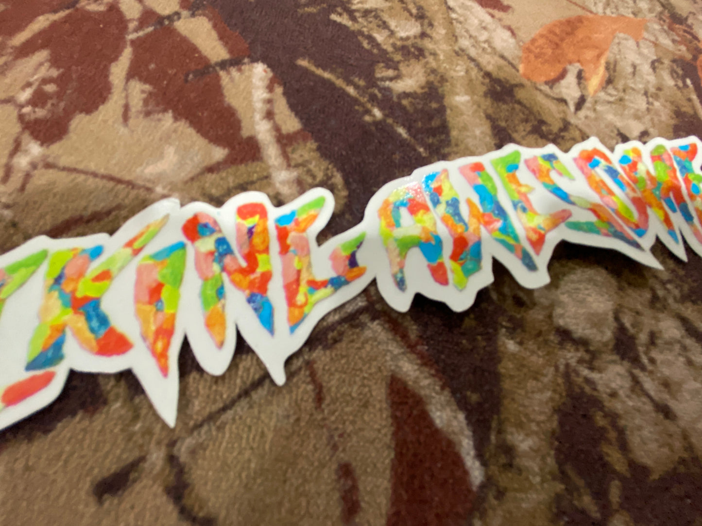 Gum Stamp Sticker Appx. 9.5inX2in.