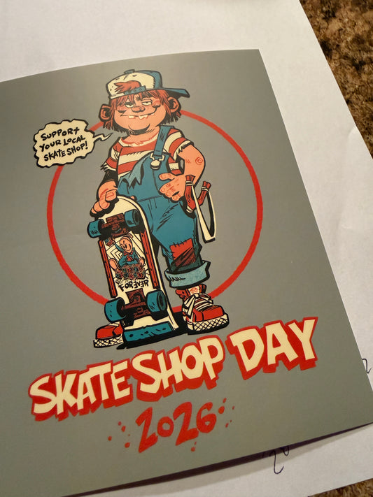 SSD 2026 Support your local Skate Shop Grommet Comic sticker Apprx. 5in. X 4in.