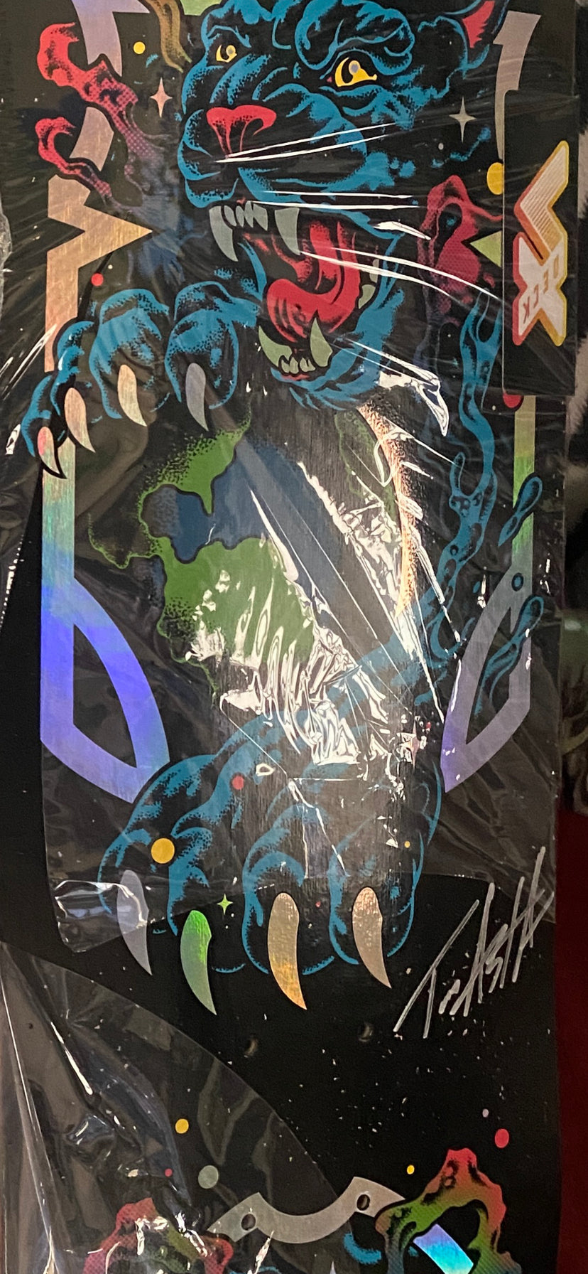 Tom Asta Space Cat VX  Autographed Pro Deck 8.25 X 31.83