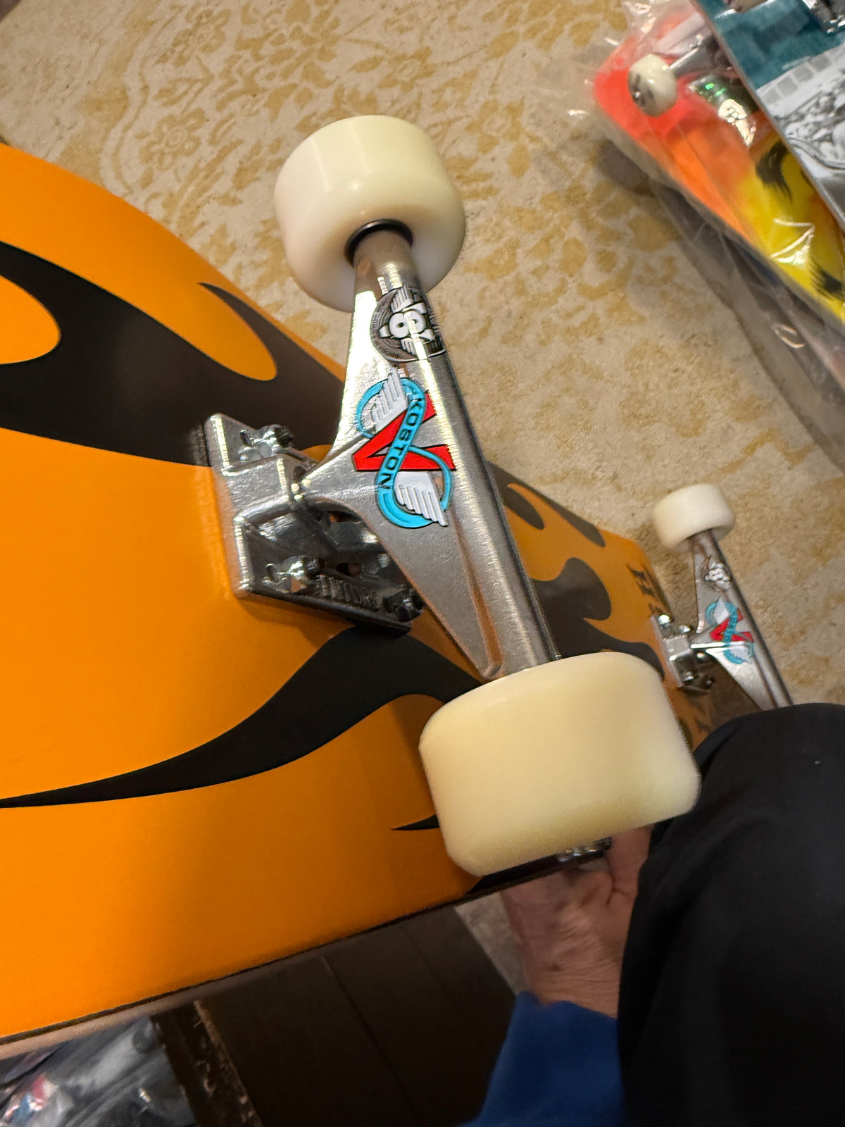 Kyle Walsh Orange Flame Premium Pro Skateboard Complete 8.5 X 31.76